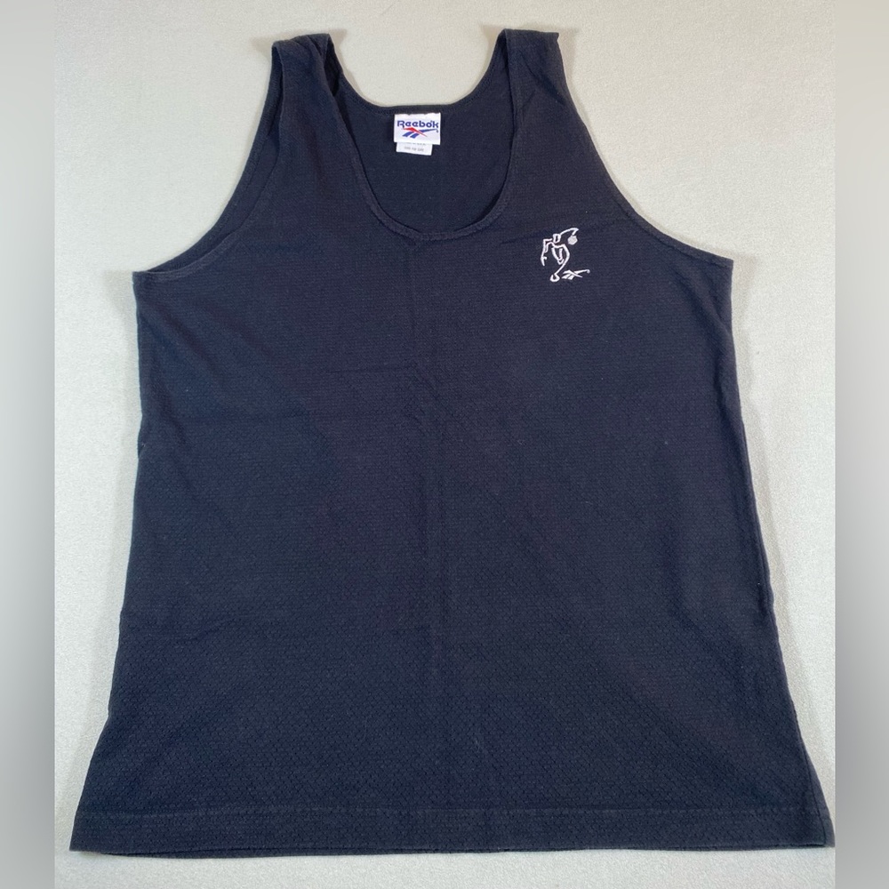 Vintage Reebox nfl football tank top black made in USA medium